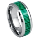 Fabricated Malachite Tungsten Ring by Josef Elias
