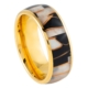 Inlay Yellow Gold Tungsten Ring by Josef Elias