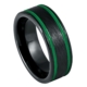Josef Elias Black and Green Tungsten Ring