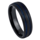 Black and Blue IP Tungsten Ring