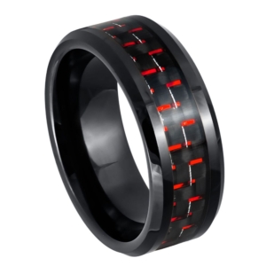Josef Elias Tungsten Ring with Carbon Fiber Inlay