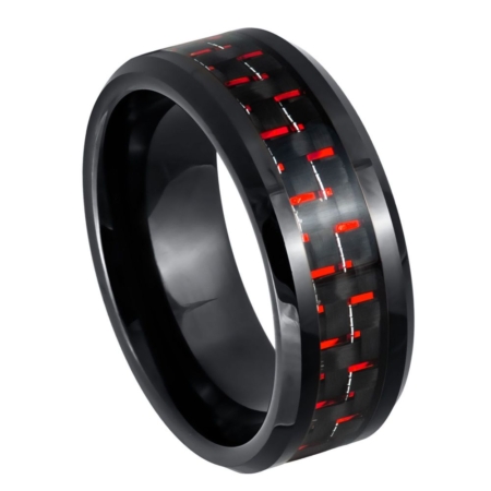 Josef Elias Tungsten Ring with Carbon Fiber Inlay