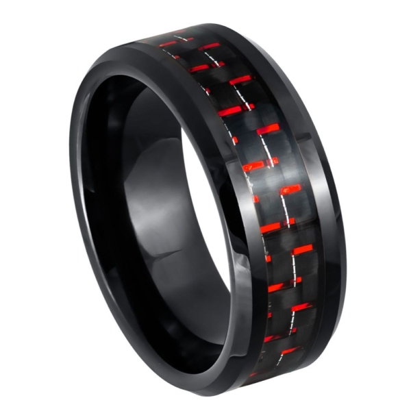 Josef Elias Tungsten Ring with Carbon Fiber Inlay