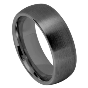 8mm Dark Gray Tungsten Wedding Ring by Josef Elias